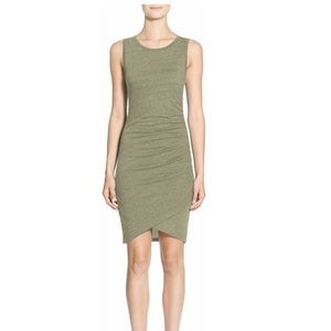 Leith Sleeveless Midi Ruche Dress